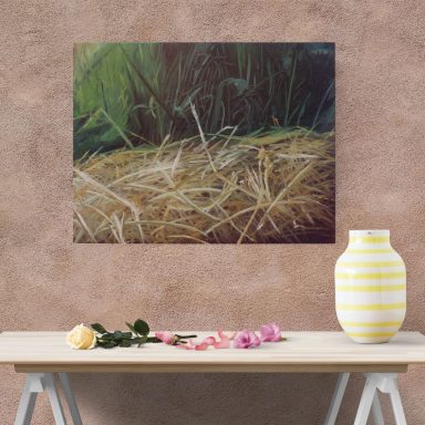 "Grashaufen", 46 x 64 cm, Öl auf Hartholzplatte gemalt, 1995 Deine Wohnräume sind schöner mit Bilder in Öl gemalt, weil sie eine echte Investition mit Qualität sind.