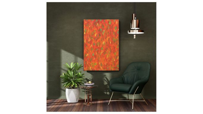 Wohnidee mit qualitativem Ölbild Öl auf Leinwand, 139 x 95cm